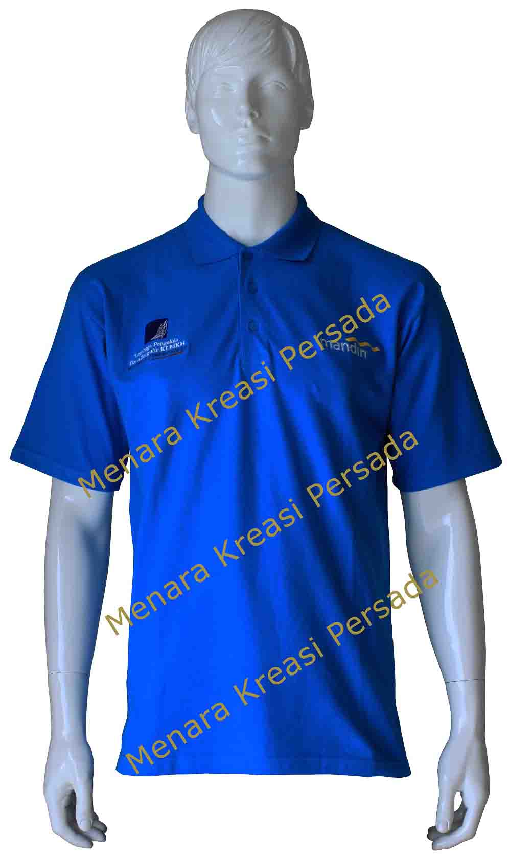 Contoh Kaos Promosi - Bank Mandiri Blue